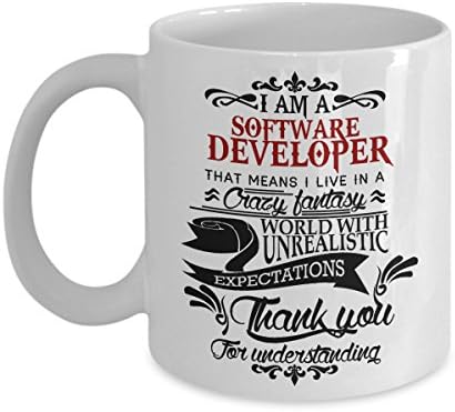 Funny Coffee Mugs, Gift for Software Developer, Funny, Cute Coffee Mugs - Birthday Gifts - Gift for Sister, Men, Mom, Friends, Humorous Coffee Mugs