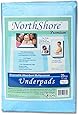 NorthShore Premium Blue Disposable Underpads (Chux), 8 oz., Small Size 17 x 24, Case/100 (4/25s)
