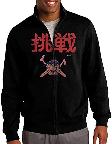 Men's Gorillaz Band Dare Album Cover Poster Zip-Front Jacket Sweatshirt