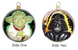 Kurt Adler Polonaise Hand-Blown Hand-Painted Star Wars Yoda and Darth Vader Ball Ornaments