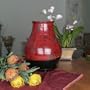 Alfresco Home Brunello Vase with Wide Mouth and Saucer