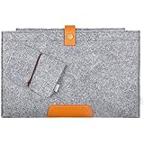 Inateck 15.4 Inch MacBook Pro Retina Display Ultrabook Netbook Bag Envelope Case Cover Felt Sleeve Carrying Protector Case Bag with Card Slot [Size: 15.4-Inch, Color: Grey]