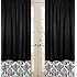 Black and White Isabella Window Treatment Panels by Sweet Jojo Designs - Set of 2