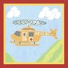 Art 4 Kids "Rescue Helicopter" Mounted Art Print, 12"x12"