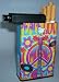 Cigarette Case Love Peace Music with Built on lighter holder
