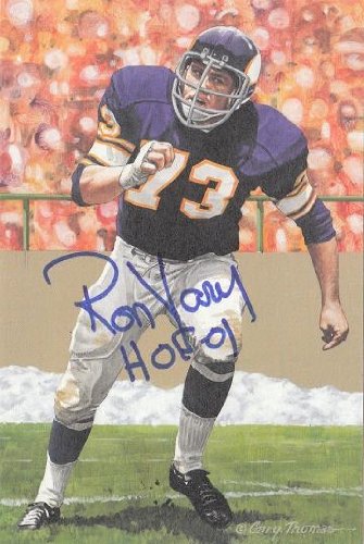 Autographed/Hand Signed Goal Line Art Gla Card Ron Yary Minnesota Vikings