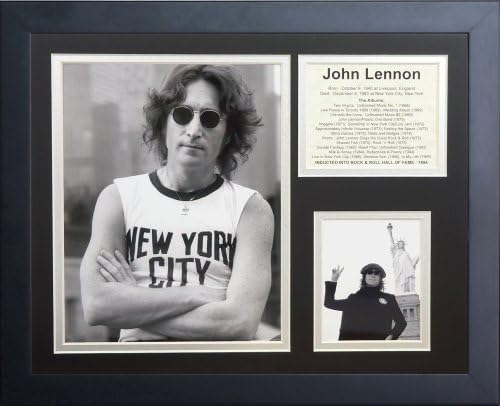 John Lennon 11" x 14" Framed Photo Collage by Legends Never Die, Inc. - NYC