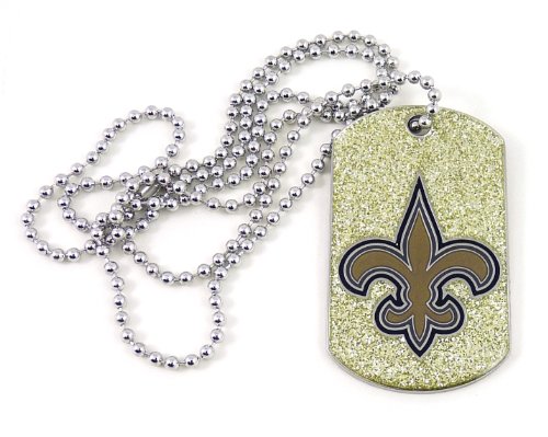 NFL New Orleans Saints Glitter Dog Tag