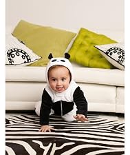 Unisex wadded velour panda walk-in suit