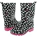 Capelli New York Girls Shiny Polka Dot Chaos Printed Jelly Rain Boot