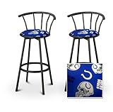 2 Indianapolis Colts NFL Football Themed Specialty / Custom Black Barstools ....