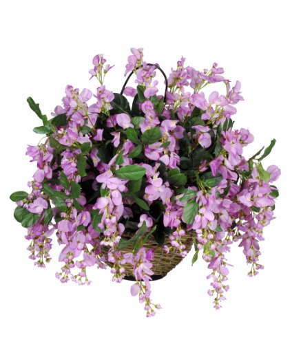 Artificial Lavender Wisteria Hanging Basket