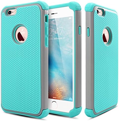 iPhone 5S Case,SE Case,Qhai[Hybrid Impact][Shockproof][Rubber Bumper] Heavy Duty Protection Slim Fit Protective Buffer Durable Cover Case for iphone SE/5S[Gray/Green3]