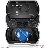 PSPgo Skin and Screen Protector Kit - Barbwire Heart Blue fits Sony PSP go