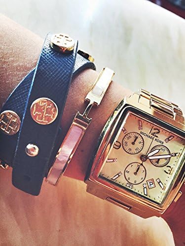 Designer Inspired Clic Snap H Mother of Pearl Bracelet (Gold)