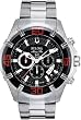 Stainless Steel Marine Star Chronograph Black Dial Red Accents