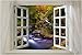 HSE Window onto Forest Creek in Autumn Scenic Poster Leaves Water 24X36 New