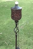 72 Inch (set Of 6) Red Mosaic Tulip Outdoor Garden Tiki Torch