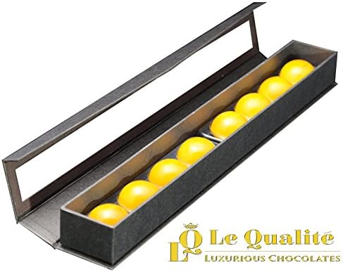 Delicious Gluten Free Belgian Lemon Chocolate Truffles Signature Collection Box (Box of 8 Truffles)