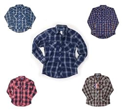 Wrangler&reg; Plaid Long Sleeve Snap Shirts