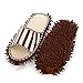 2 Pack- Slipper Genie Microfiber Pair House Floor Polishing Dusting Cleaning Foot Socks Shoes Mop Slippers Coffee