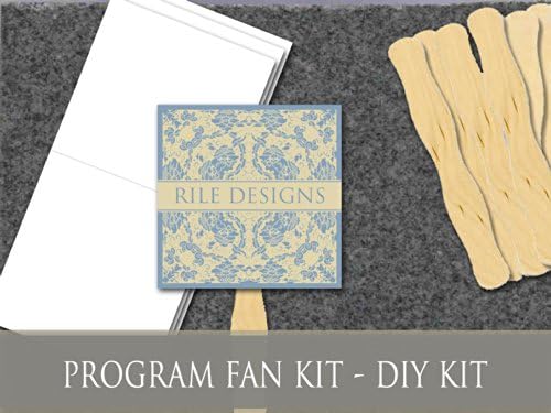 Program Fan Kit- 50 White Sheets of Card Stock + 50 Wooden Fan Handles Included