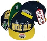 Notre Dame Fighting Irish Two Tone Snapback Adjustable Plastic Snap Back Cap / Hat