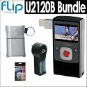 Pure Digital U2120B UltraHD 120 Minute Digital Camcorder Black + Accessory Bundle