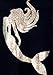 Sidecca Mermaid Floral Gold Foil Silhouette Tank-Black-Large