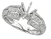 14K White Gold Diamond Engagement Ring Semimount