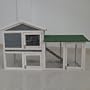 Double Decker With Run Rabbit Hutch Hutches Guinea Pig House Home - Includes SLIDE OUT CLEANING TRAY (BUNNY HOUSE)