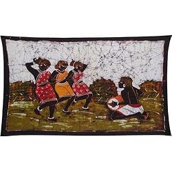 Batik Art from India Wax Paintings on Cloth (batik540)