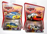 Disney CARS Diecast Car Set~DARRELL CARTRIP & Race Official TOM! by Mattel