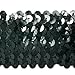 Expo International 10-Yard of 5-Row Metallic Stretch Sequin Trim, 1-3/4-Inch, Black
