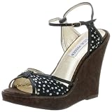 Steve Madden Women's Lynbrook Platform Sandal,Navy Multi,10 M US