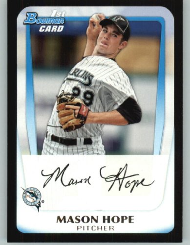 2011 Bowman Draft Prospects Baseball Card # BDPP45 Mason Hope - Miami Florida Marlins (Draft Pick / Prospect / RC - Extended Rookie Card) MLB Trading Card in Screwdown Case!