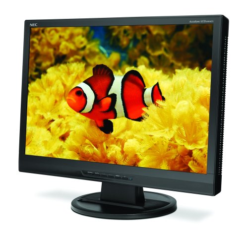 NEC AccuSync® LCD24WMCX 24 Zoll TFT Monitor D sub+ DVI D HDMI (Kontrast: 1000:1, 5ms Reaktionszeit) schwarz Monitor