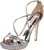 Badgley Mischka Women's Fierce Ankle-Strap Sandal,Pewter,9 M US Badgley Mischka Women's Fierce Ankle-Strap Sandal,Pewter,9 M US