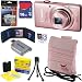 Canon PowerShot ELPH 115 IS 16.0 MP Digital Camera with 8x Optical Zoom and 720p HD Video Recording (Pink) + 7pc Bundle 16GB Accessory Kit
