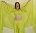 Lemon/Lime Rectangular Silk Veil with Rounded Corners