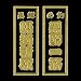 釣り道楽シリーズ 釣り道楽 黒鱒千社札/GD