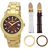JBW-Just Bling Women's JB-6224-F_BB StarlightGold Diamond Mother-Of-Pearl 18K Gold Plated Stainless Steel Gift Set Watch