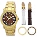 Just Bling Women's JB-6224-F_BB "Starlight" Gold Diamond Mother-Of-Pearl 18K Gold Plated Stainless Steel Gift Set Watch