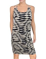 Tank Cotton/Polyester Geometric Print Elasticized   Waistline Jumpsuit 