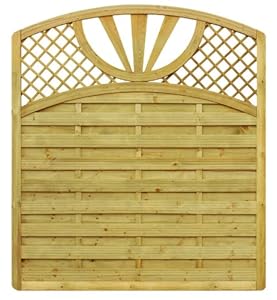 Sichtschutzzaun Lamellenzaun Senkrechtzaun Holz Zaun mit Bogen 178x200