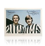 Bobby Moncur & Malcolm Macdonald signed Newcastle photo