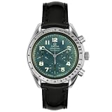Omega Ladies Speedmaster Reduced Automatic Shiny Black Leather Watch #3802.73.51 by Omega