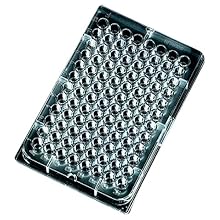Sterilin 539224-02 Clear Polystyrene Sterile 96-Well Microtiter Plate, 330 microliter Volume, U-Bottom (Case of 50)