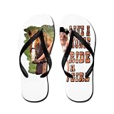 Artsmith, Inc. Kid's Flip Flops (Sandals) Country Western Lady Save A Horse Ride A Cowgirl