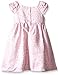 Laura Ashley London Girls' Pink Brocade Dress